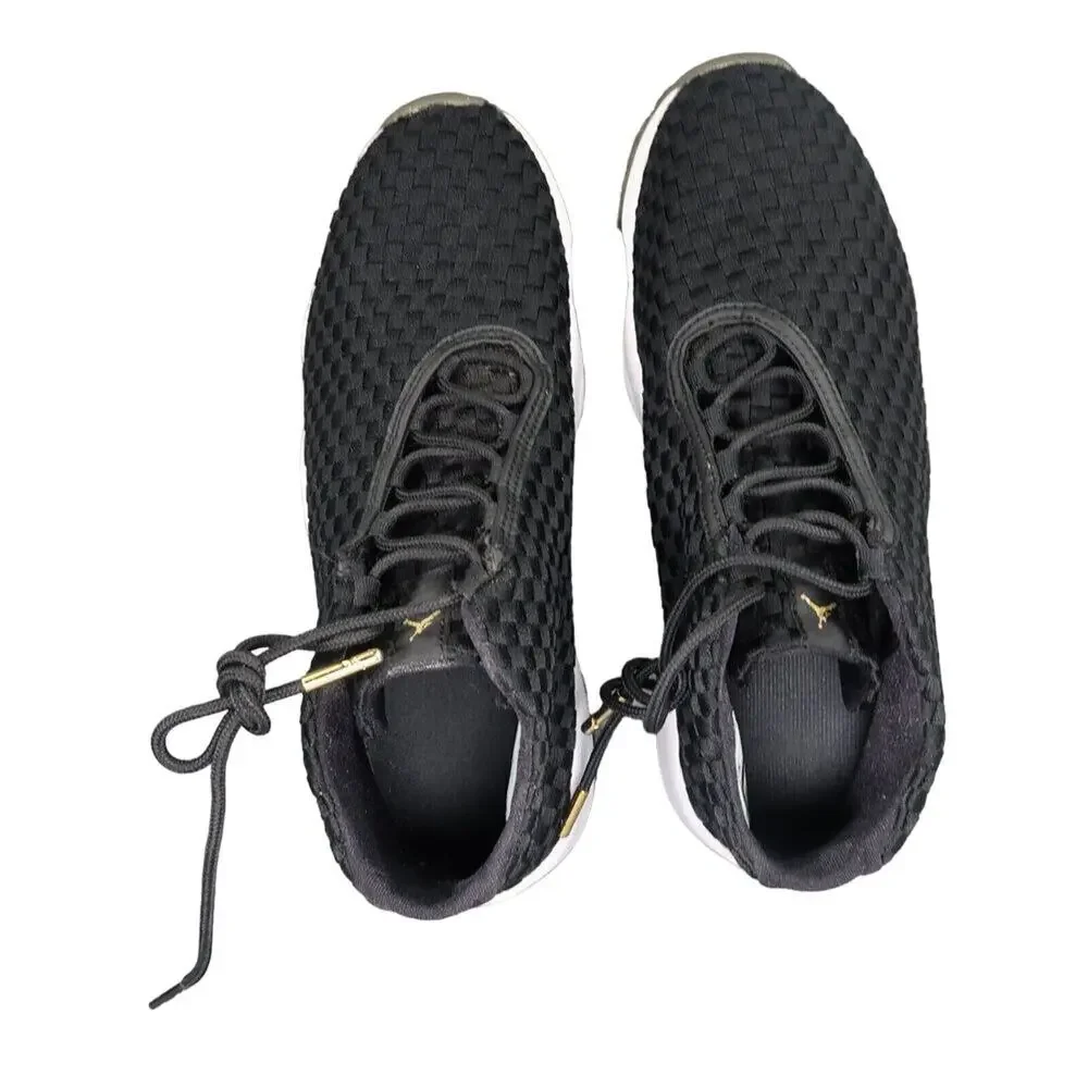 Jordan Future Sneakers Mens 8.5 Nike Air Shoes Woven Mid Black White Basketball